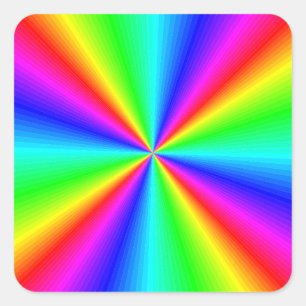 Neon Rainbow Prism Square Sticker