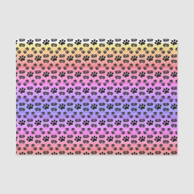 Neon Rainbow Puppy Paws, Craft and  Tissue Paper (Front)