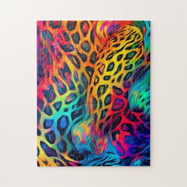 Neon Rainbow Puzzle (Vertical)