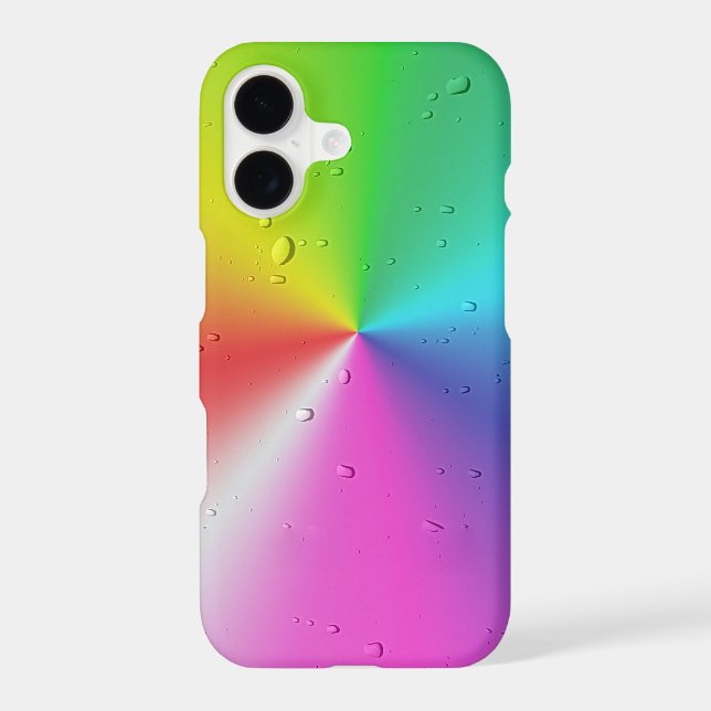 Neon Rainbow Spectrum with Raindrops (Back)