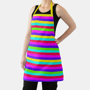 Neon Rainbow Stripe Apron
