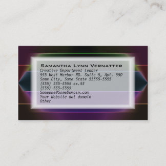 Neon Rainbow Stripes Business Card