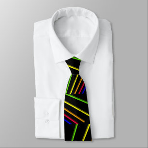 NEON RAINBOW STRIPES TIE
