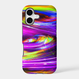 Neon Rainbow Tornado Waves of Multicolor Purple