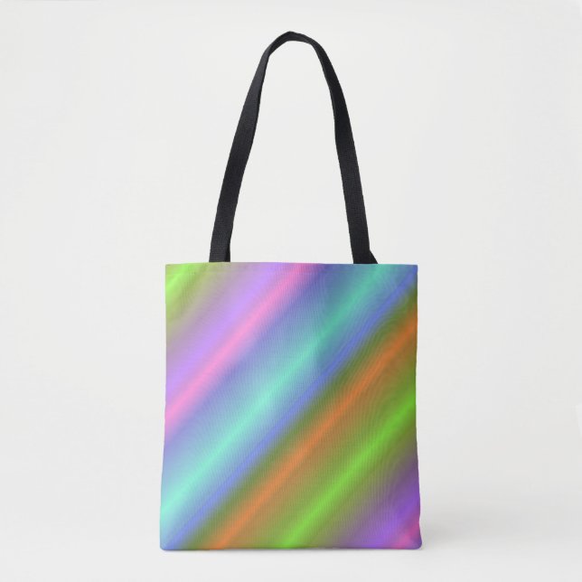neon rainbow tote bag (Front)