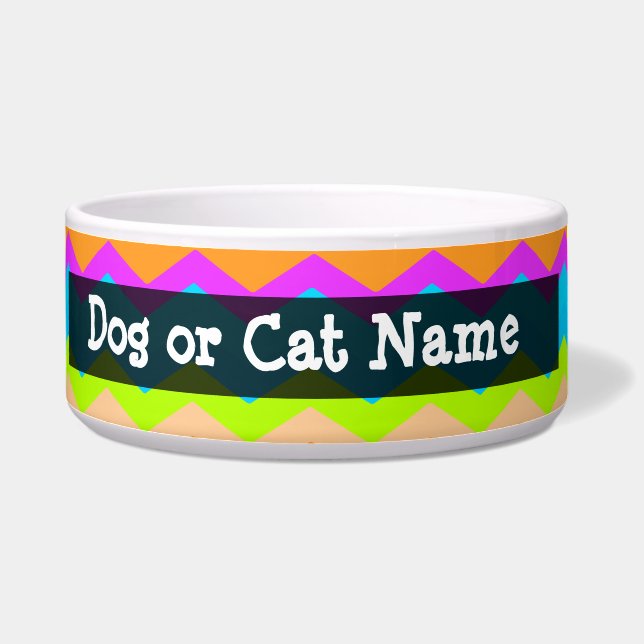 Neon Rainbow Zigzag (Left)