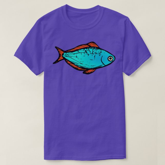 Neon rainbowfish freshwater aquarium fish T-Shirt (Design Front)