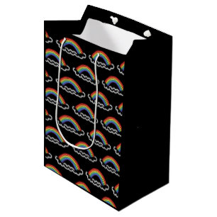 Neon Rainbows Gift Bag (Black)