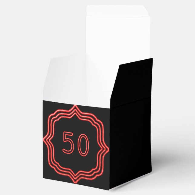 Neon Red 50 Favour Box (Opened)