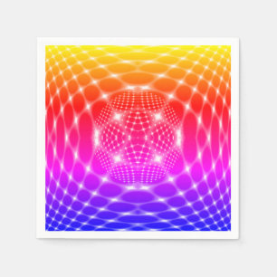 Neon red glob fractal napkin