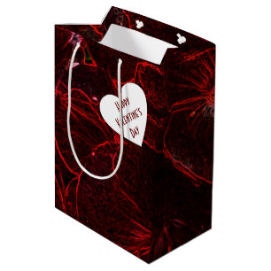 Neon Red Violas Medium Gift Bag