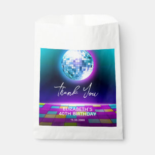 Neon Retro Disco Party Dance Night Birthday Favour Bag