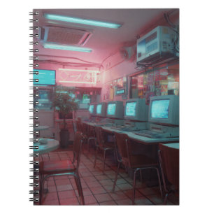 Neon Retro Internet Café Notebook