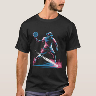 Neon Retro Padel Player T-Shirt, 80s Style Padel T T-Shirt
