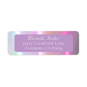 Neon Return Address Label