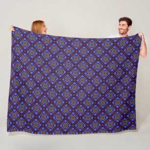 Neon Reverie Mosaic Fleece Blanket
