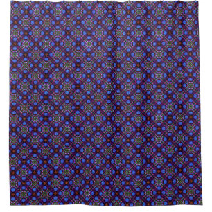 Neon Reverie Mosaic Shower Curtain