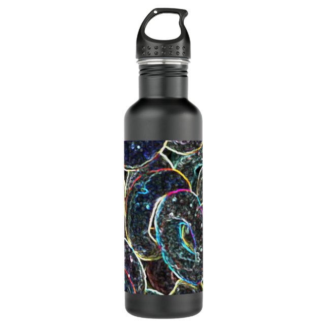 Neon Rings 710 Ml Water Bottle (Front)