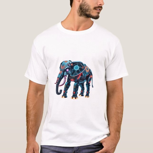 Neon Robo Elephant Tee (Front)