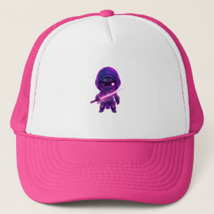 Neon Robotic Ninja – Cute Cyberpunk Style Characte Trucker Hat