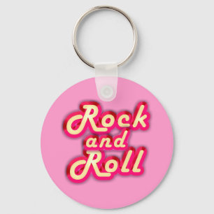 Neon Rock and Roll Key Ring