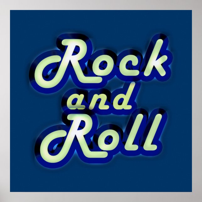 Neon Rock and Roll Poster (Front)