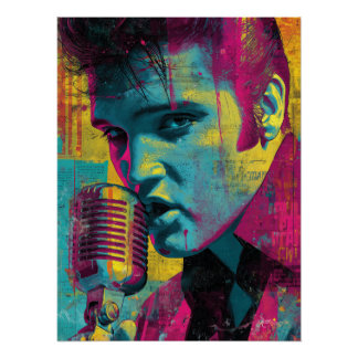 Neon Rock Legend Poster