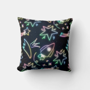 neon rocket star    cushion