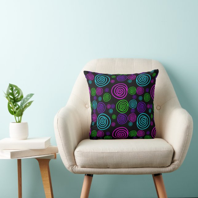 Neon Rolls 16x16 Cushion (Chair)