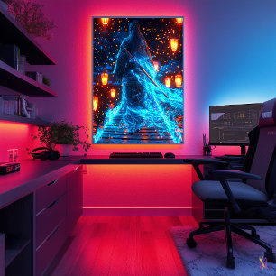 Neon Ronin – The Ghost of the Cybernetic Samurai Poster