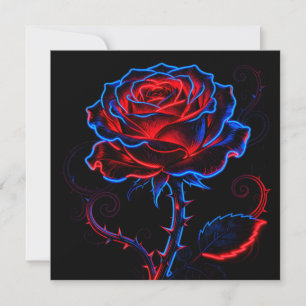 Neon Rose Invitation