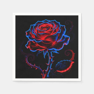 Neon Rose Paper Napkin