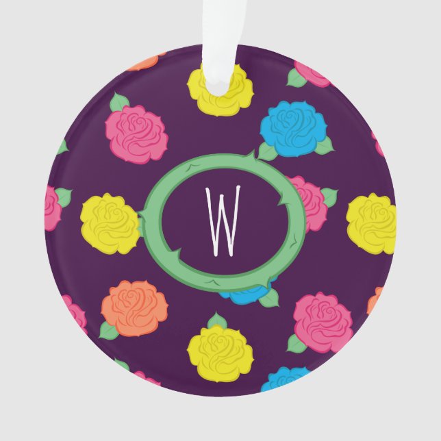 Neon Roses Acrylic Ornament (Front)