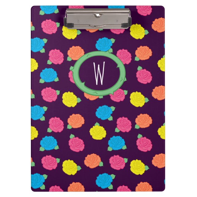 Neon Roses Clipboard (Front)