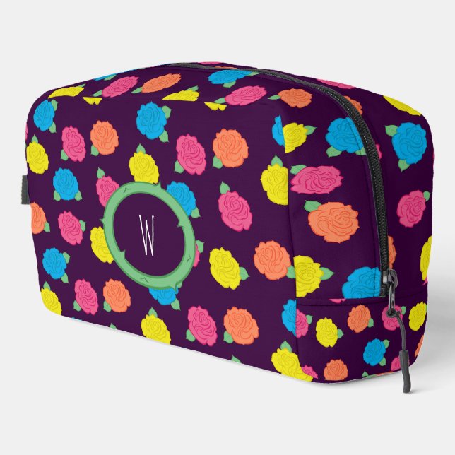 Neon Roses Dopp Kit (Right Corner)