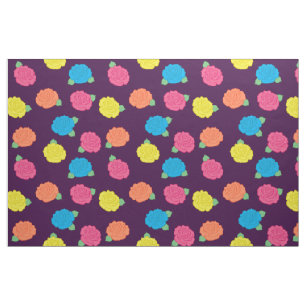 Neon Roses Fabric