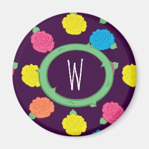 Neon Roses Magnet