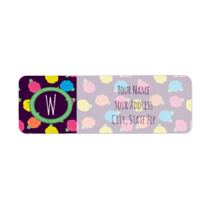 Neon Roses Return Address Label