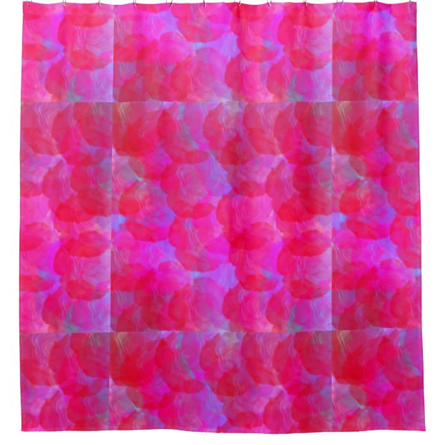 Neon Roses Shower Curtains (Front)
