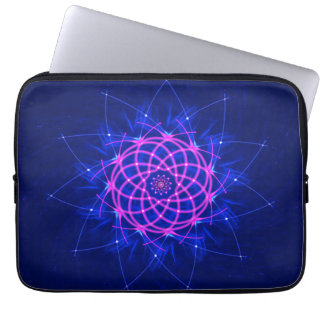 Neon Rosette Glow Laptop Sleeve