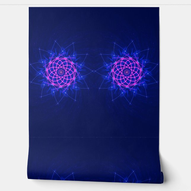Neon Rosette Glow Wallpaper (Unrolling)