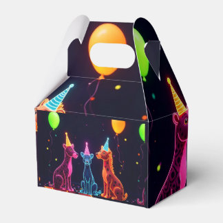 Neon Safari Party Favour Box