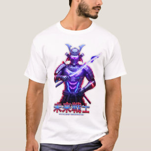 Neon Samurai Warrior Graphic Tee