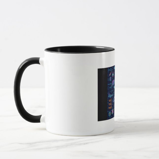 Neon Science Equations Coffee Mug | Physics Math S (Left)