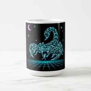 Neon Scorpion Synthwave – Electric Sting Retro Coffee Mug