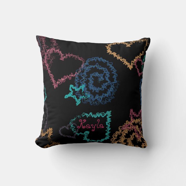 Neon Scribble Cushion (Front)