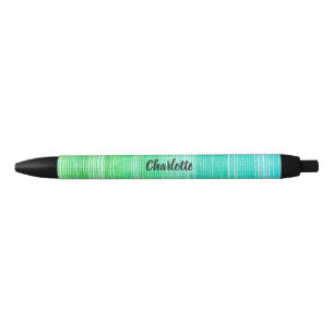Neon Sea Grass Texture Pattern Beach Black Ink Pen