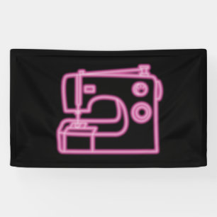 Neon Sewing Machine Sign Pink