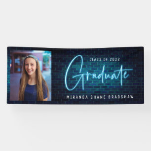 Neon Sign Blue Graduate Photo