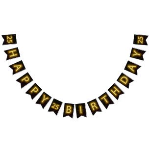 Neon Sign on Brick for 25th Birthday